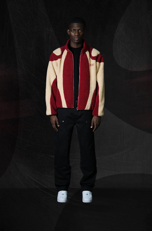 008. Night Lab Fleece - Red/Cream