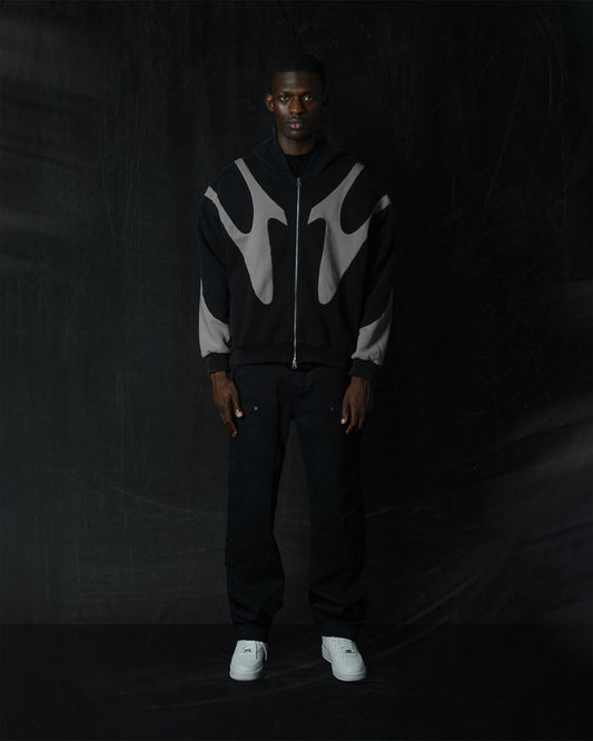 008. Night Lab Fuse Hoodie - Black/Grey