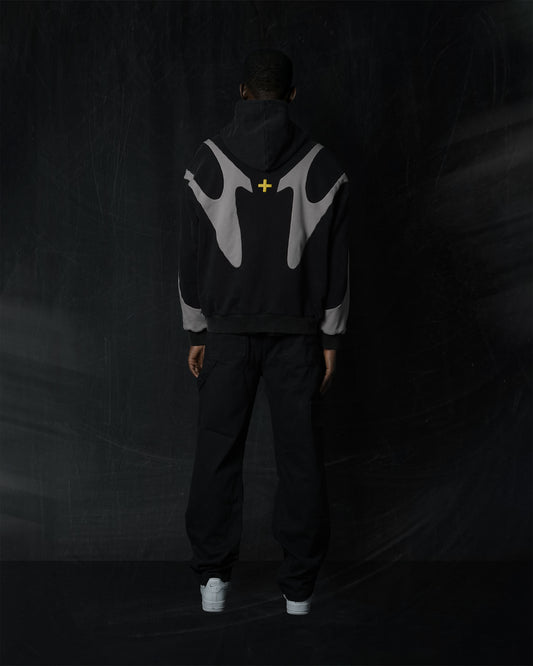 002. Night Lab Fuse Hoodie - Black/Grey