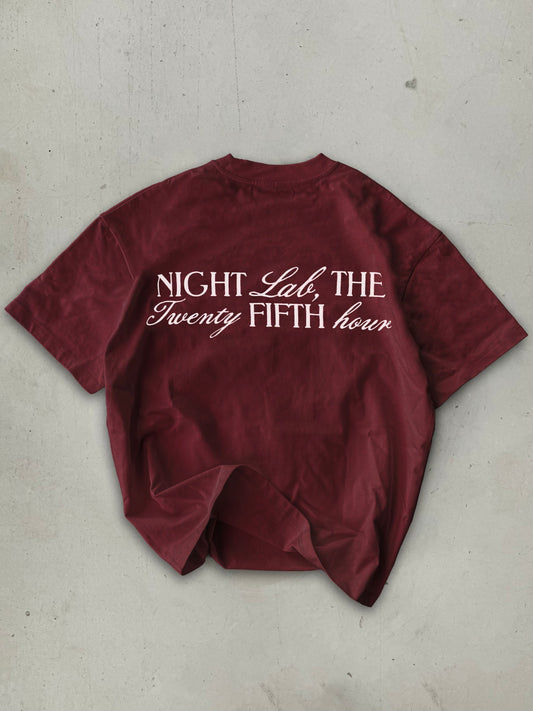 002. 25th Hour Heavyweight Tee Maroon