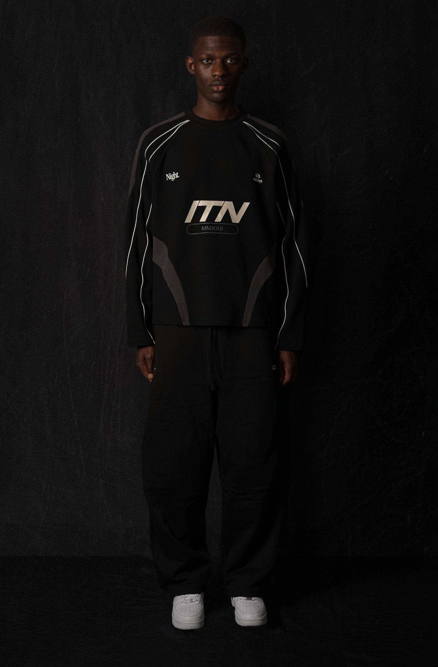 04. ITN Waffle Long Sleeve - Black