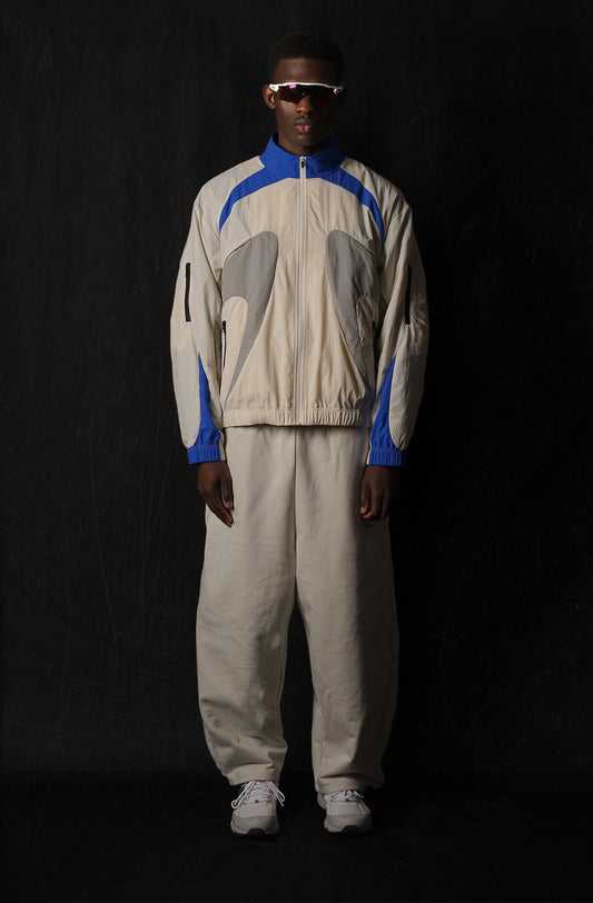 018. ANTHM Jacket - Ivory/Blue
