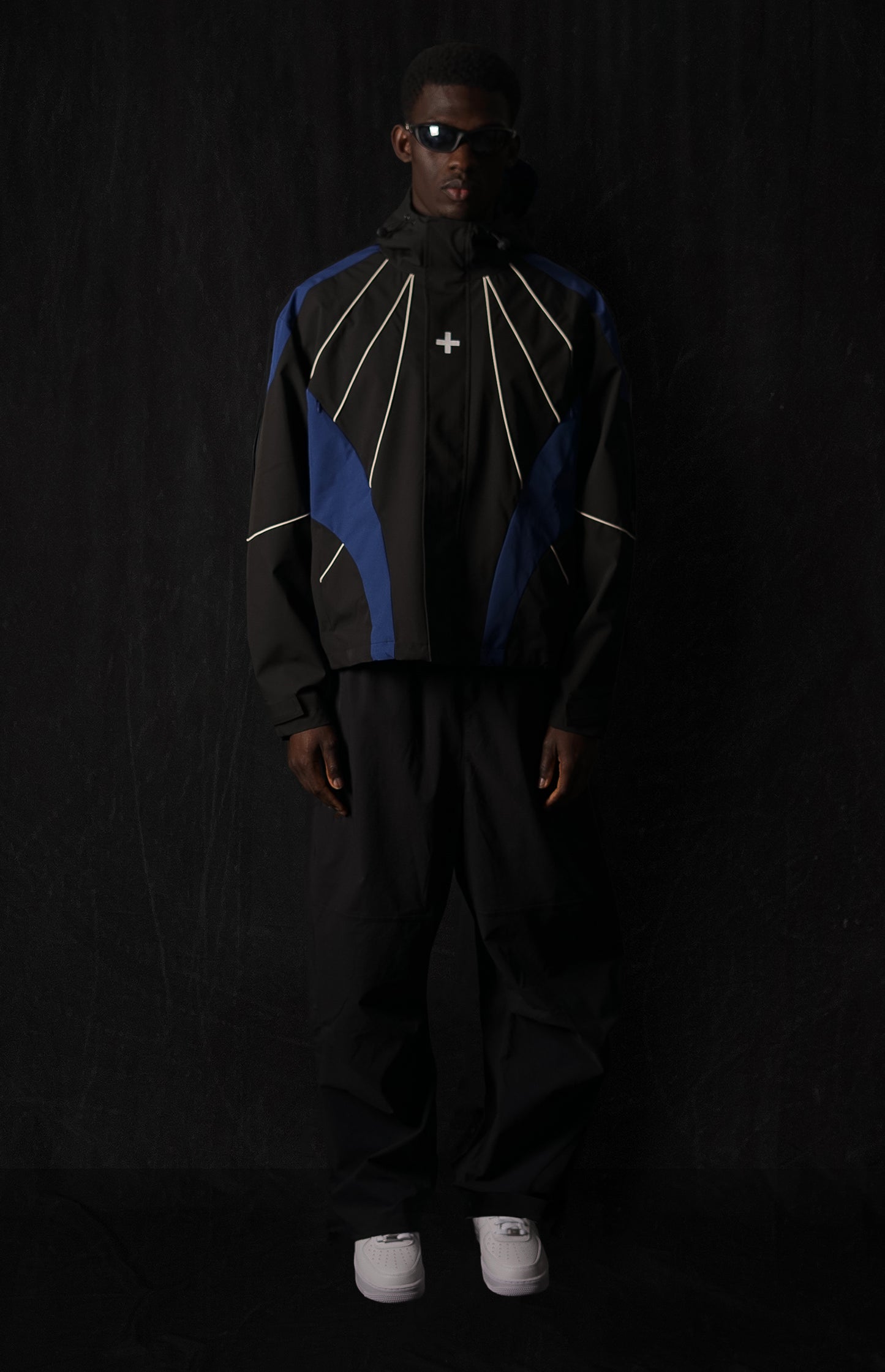 003. Ventus Shell Jacket - Black/Cobalt/Cream