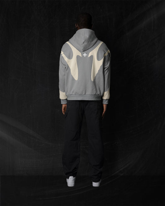 06. Night Lab Fuse Hoodie - Grey/Light Cream