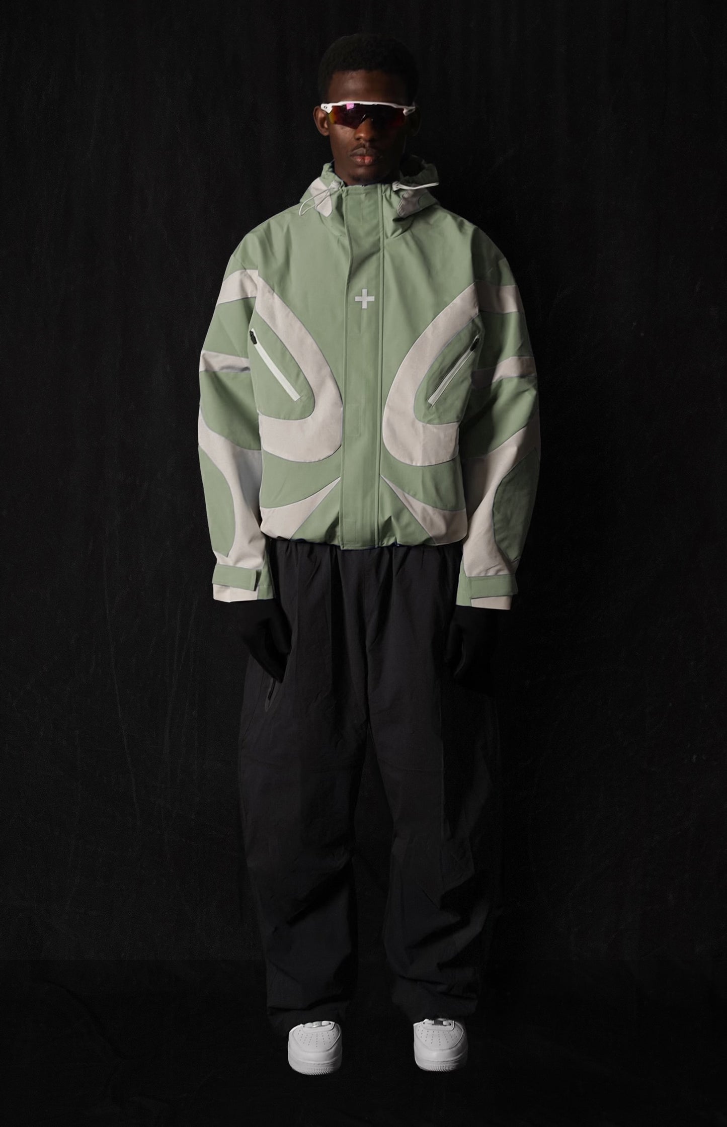 001. OCTO Shell Jacket Green/Cream (PRE-ORDER)