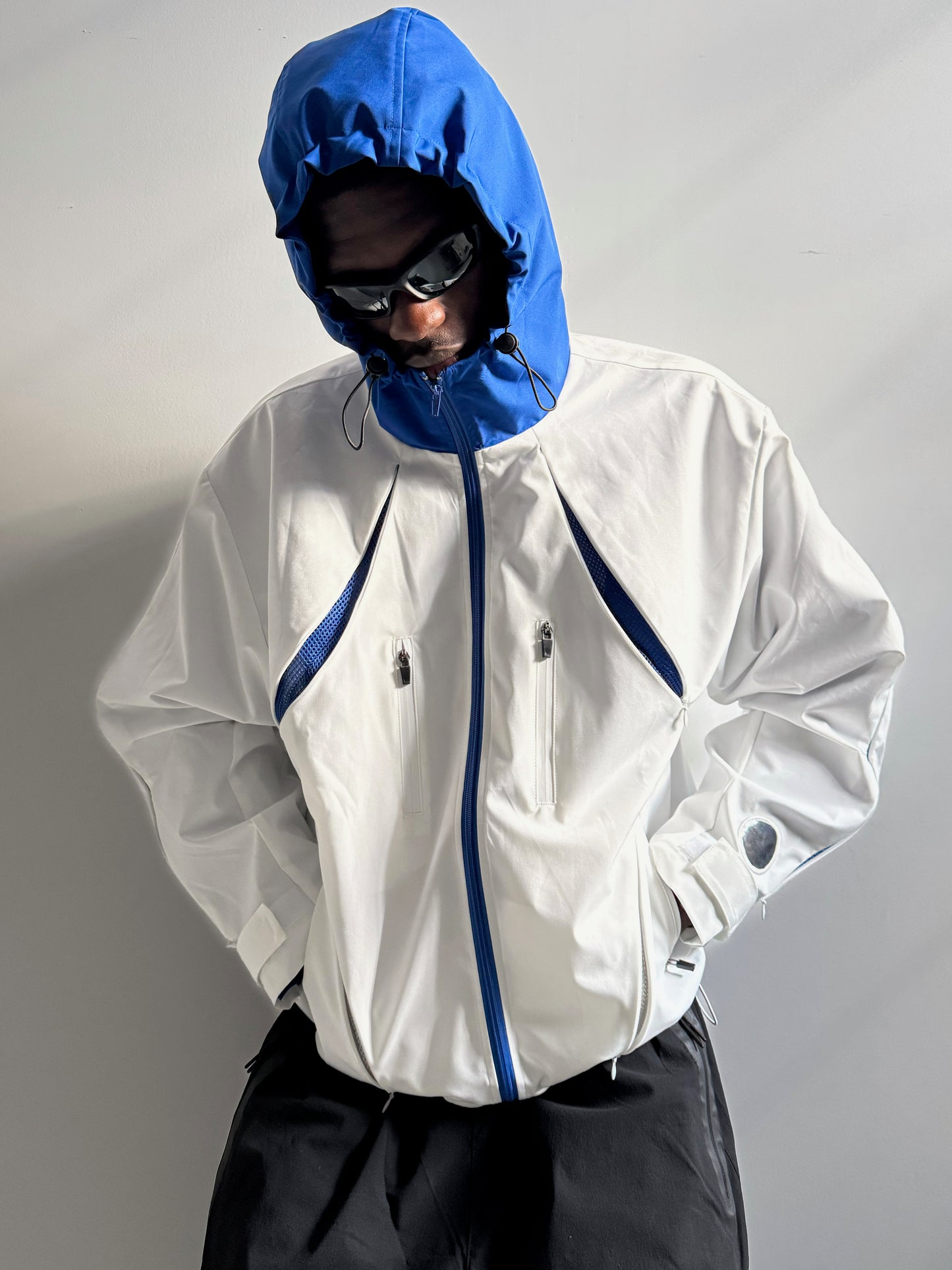 001. RVL Shell Jacket - White/Cobalt