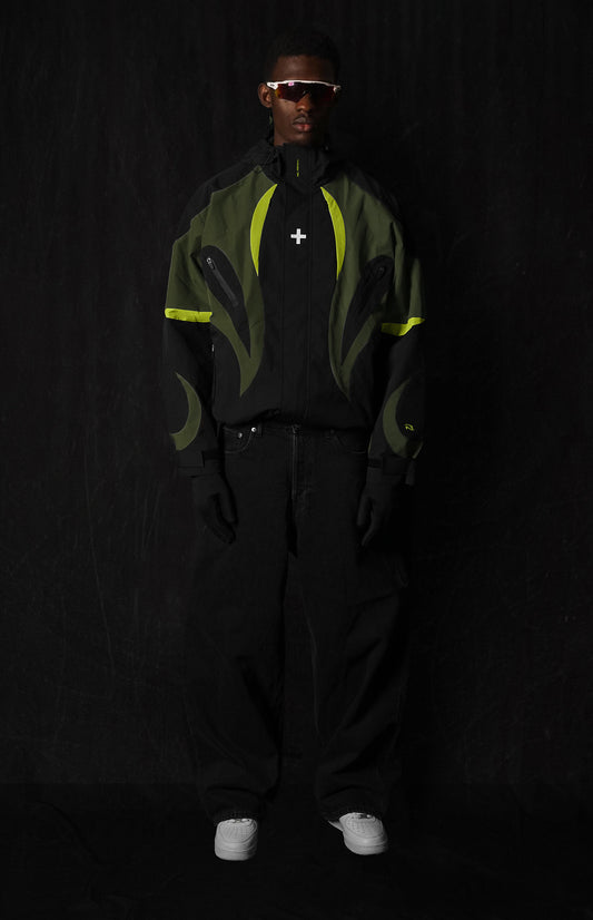 000. OCTO Shell Jacket v2 Olive/Neon