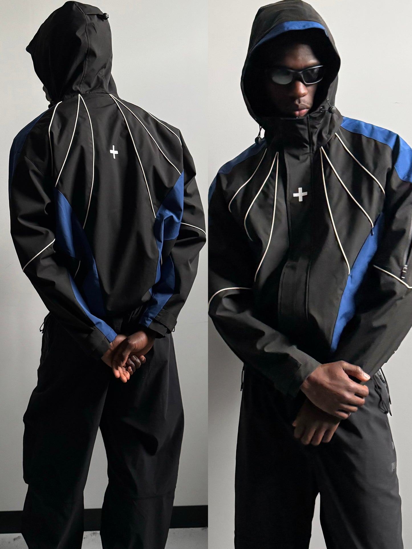 003. Ventus Shell Jacket - Black/Cobalt/Cream