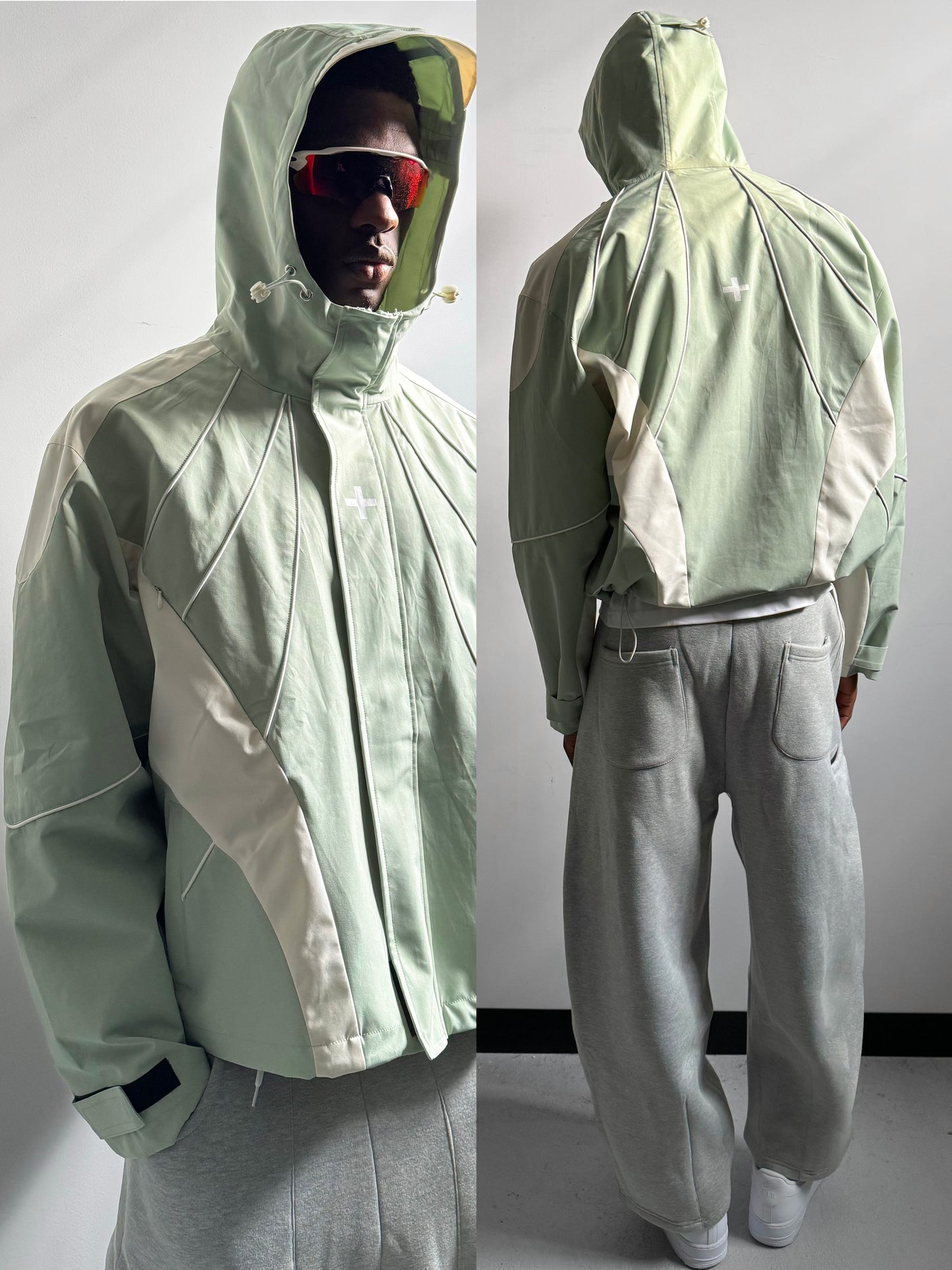 001. Ventus Shell Jacket - Green/Cream