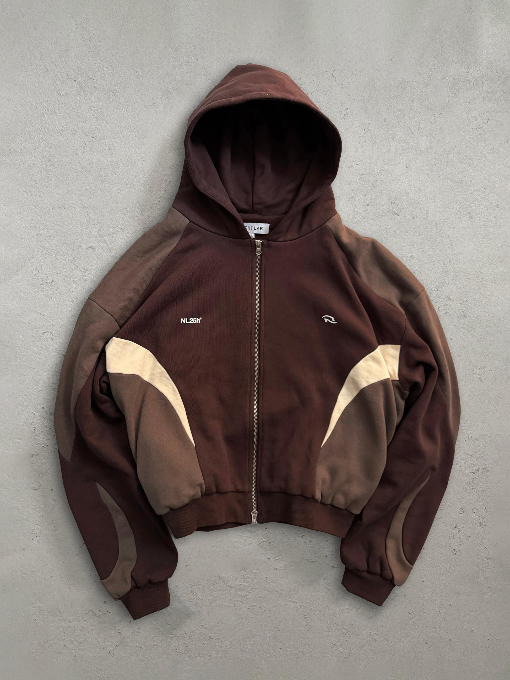 005. Night Lab Zip Hoodie - Mocha – nl25h