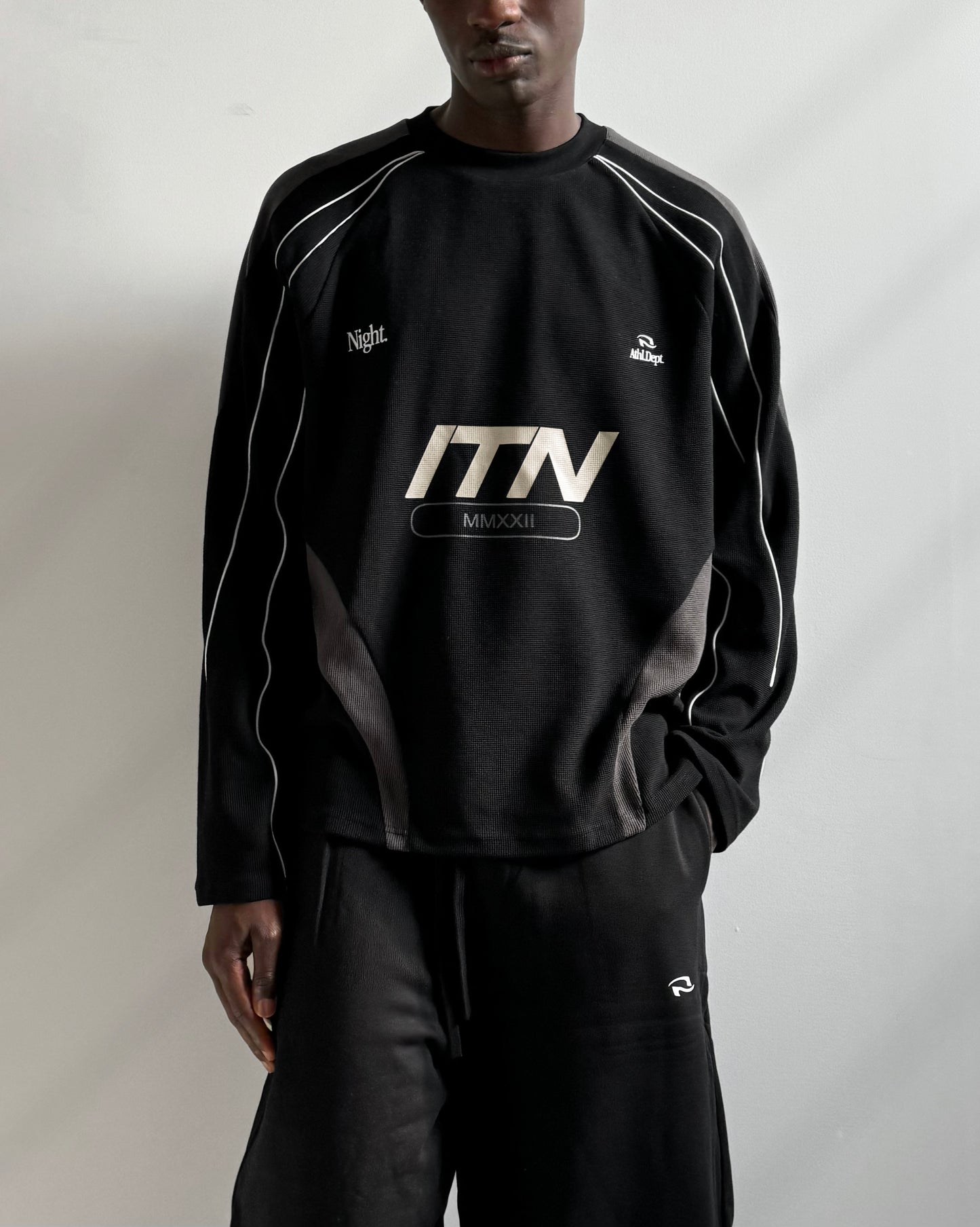 04. ITN Waffle Long Sleeve - Black