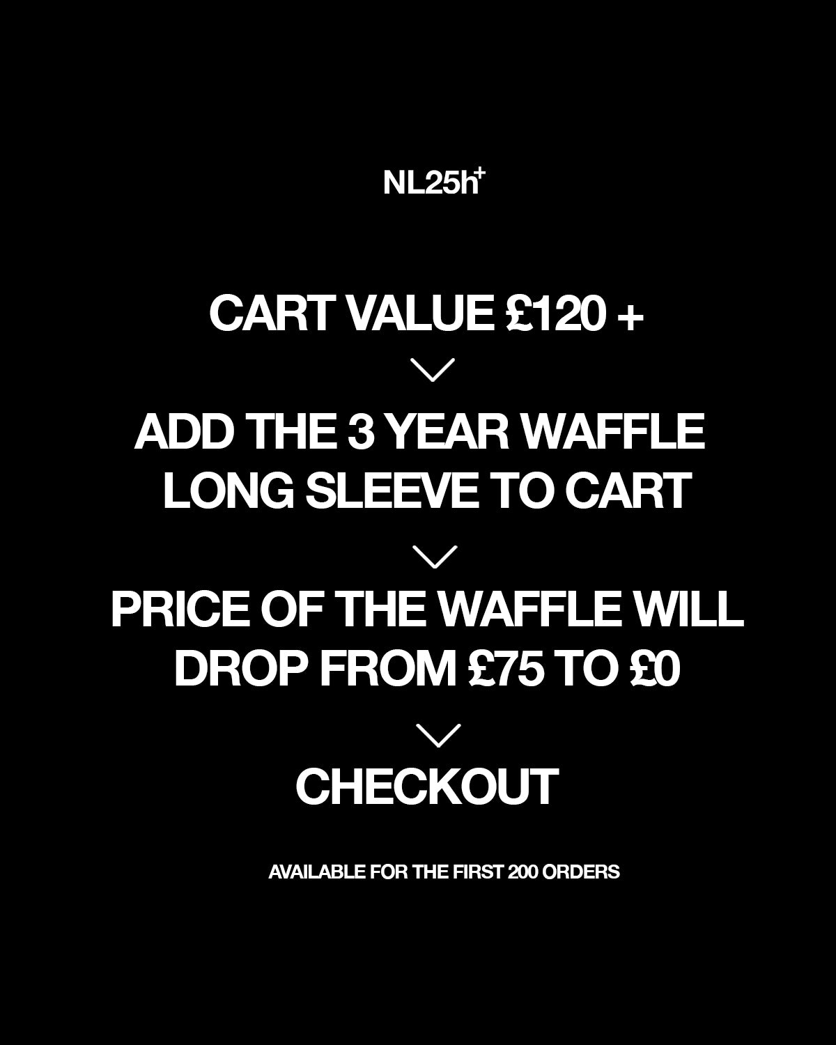 003. (FREE OPTION) 3 YEAR ANNIVERSARY WAFFLE LONG SLEEVE